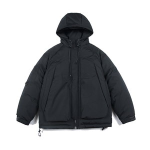 2026冬季新款男日系潮牌纯色宽松休闲连帽棉服加厚外套MY326-F195图片