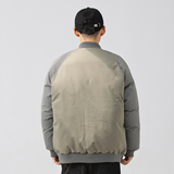 2026冬季新款男装日系潮牌拼接棒球领加厚工装棉服外套MY318-F195，男装棉衣，电商A101（原外27）