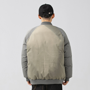 2026冬季新款男装日系潮牌拼接棒球领加厚工装棉服外套MY318-F195图片