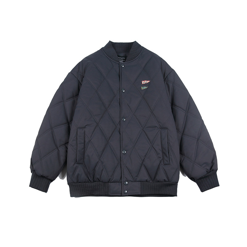 2026冬季新款男装日系潮流菱形格棒球领棉服加厚外套MY336-F175,男装棉衣,电商A101（原外27）