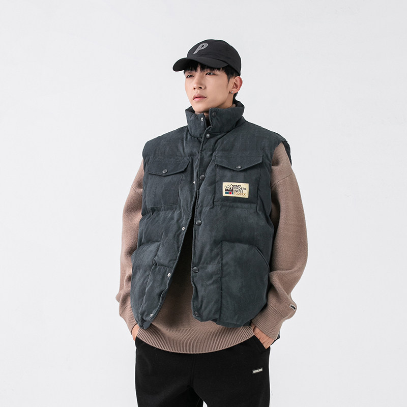 2026冬季新款男日系宽松立领棉衣棉服背心马甲无袖外套MJ10-F145,男装背心/马甲,电商A101（原外27）