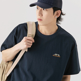 2026夏季新款男装日系潮牌后背字母印花白色短袖宽松T恤T810-F40，男装T恤，电商A101（原外27）