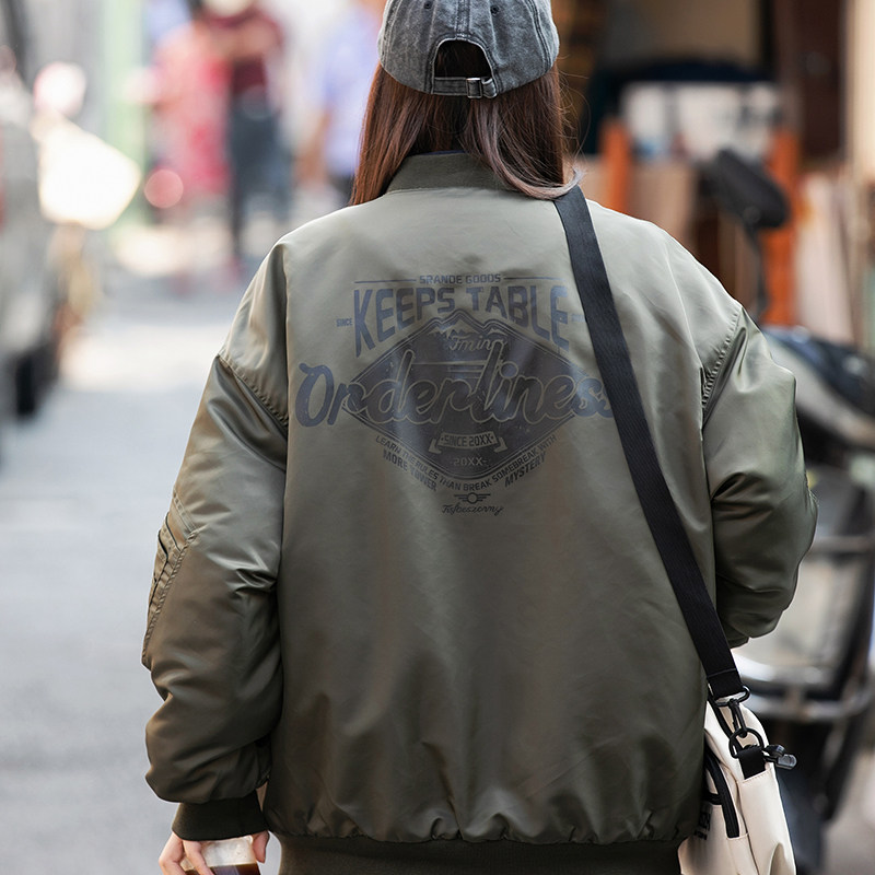2026冬季新款男日系潮牌飞行员棒球领棉服工装加厚外套MY280-F165,男装棉衣,电商A101（原外27）