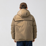 2026冬季新款男日系潮牌纯色宽松休闲连帽棉服加厚外套MY326-F195，男装棉衣，电商A101（原外27）