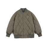 2026冬季新款男装日系潮流菱形格棒球领棉服加厚外套MY336-F175，男装棉衣，电商A101（原外27）