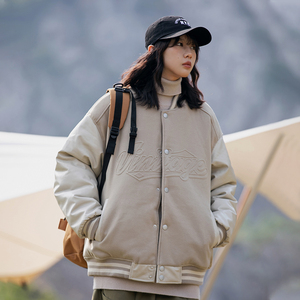 2026冬季新款男装日系潮流拼接棒球领加厚外套棉服JHJK298-F175图片