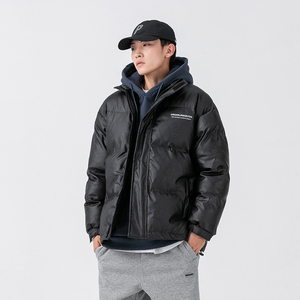 2026冬季新款男日系潮牌立领黑色棉服宽松休闲加厚外套MY276-F185图片