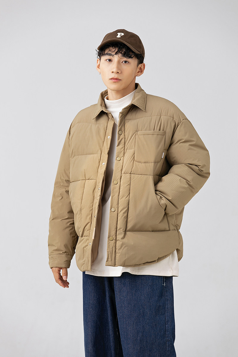 2026冬季新款男装日系原创宽松加棉加厚格子衬衫衬衣CS180-F165，男装衬衫，电商A101（原外27）