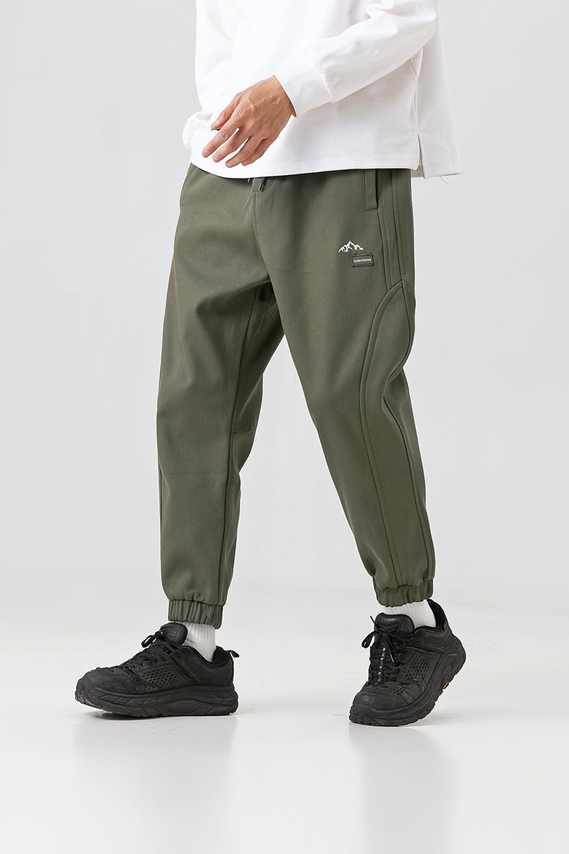 2026冬季新款男装日系立体裁剪加绒加厚休闲裤束脚哈伦裤P796-F95图片