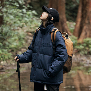 2026冬季新款男装日系字母印花立领加厚皮衣棉服外套MY350-F205