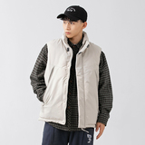 2026冬季新款男装日系潮流宽松纯色加厚棉服马甲外套MJ16-F165，男装棉衣，电商A101（原外27）