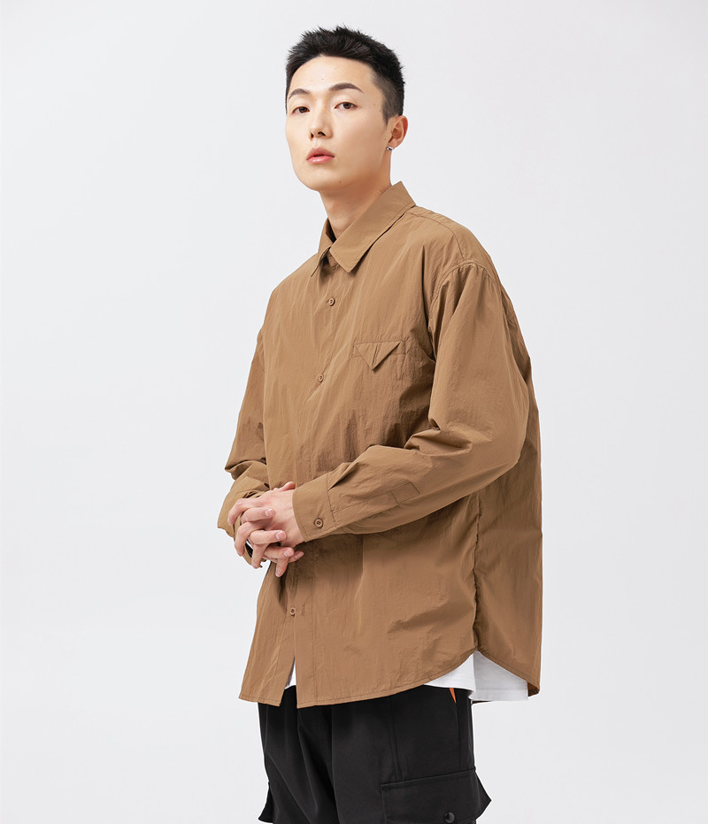 2026春季新款男装日系原创白色宽松长袖衬衫宽松衬衣CS196-F75,男装衬衫,电商A101（原外27）