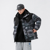 2026冬季新款男日系花色拼接撞色连帽棉服外套休闲棉衣MY258-F195，男装棉衣，电商A101（原外27）