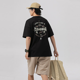 2026夏季新款男装日系潮牌后背趣味字母印花短袖圆领T恤T816-F38，男装T恤，电商A101（原外27）
