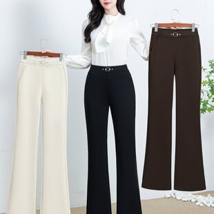 垂感微喇时尚女裤2026爆款春季新品高腰显瘦休闲洋气宽松女裤