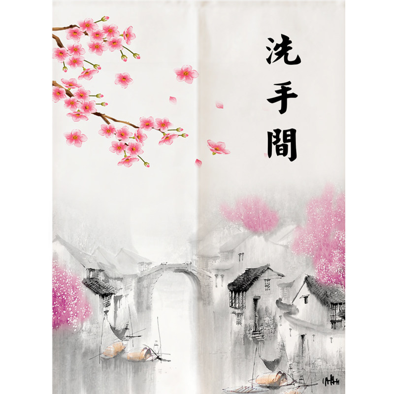 送杆卫生间门帘门对门隔断布艺商用挂饭店食堂图书馆卫生间帘子