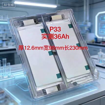 全新软包三元聚合物LG P33 3.7V36ah电芯电池