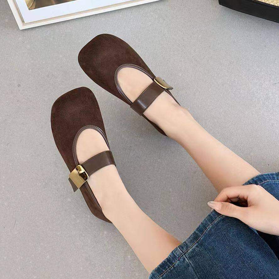 佳人女鞋2026春新款单鞋方头单鞋时尚百搭舒适潮鞋耐磨防滑平底,女鞋,浅口单鞋,淘宝优惠券,粉丝福利购,淘宝优惠卷