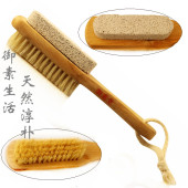 多功能双面鬃毛浮石刷指甲刷洗脚刷搓脚板磨脚石去死皮 御素堂