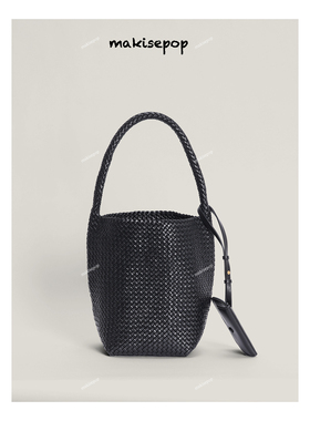 makisepop 原厂欧洲皮 2025编织水桶woven tote 纯手工编织腋下包