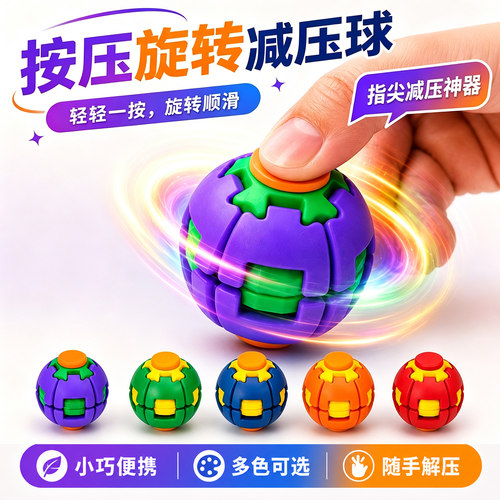 网红指尖按压旋转减压球礼物