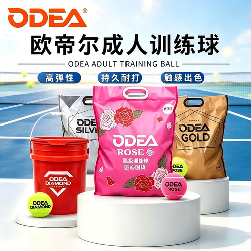 ODEA欧帝尔网球成人训练球无压耐打耐磨练习球DD2 DD3 DD8 GOLD