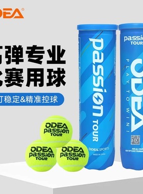 Odear欧帝尔网球专业比赛用球Passion高弹力耐打耐磨训练球弹跳好
