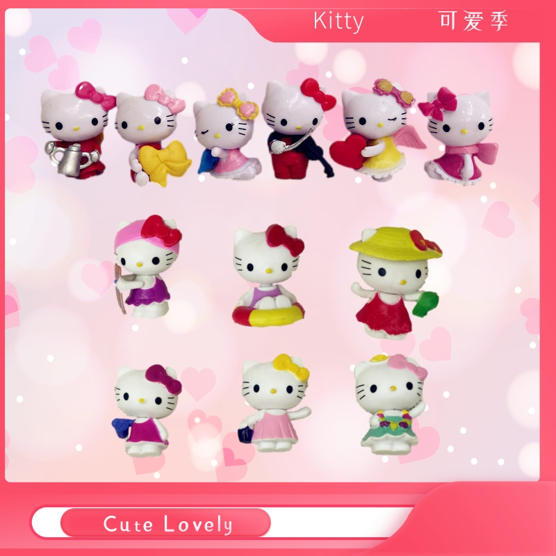 kitty玩偶装饰黄帽子猫咪泳圈