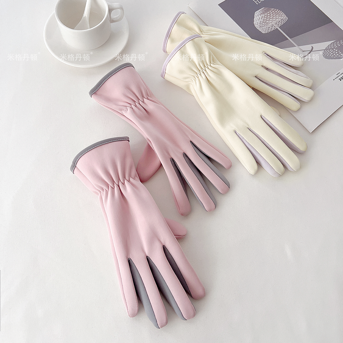 手套女士冬季骑电动车保暖加绒