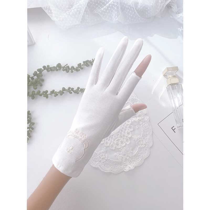 米格丹顿防晒手套女漏二指