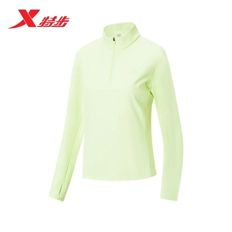 特步女款长袖针织衫2025冬季新款