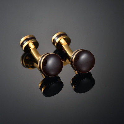 时尚金银色双头上色袖钉 法式长袖衬衫袖钉衬衣配饰Cufflinks