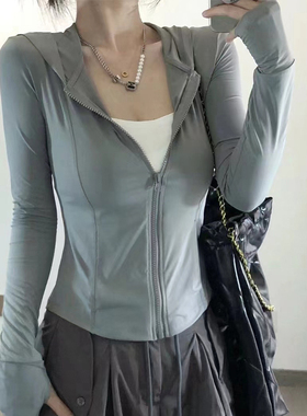 灰色冰丝防晒衣女款夏季V防晒服2026新款户外开衫外套上衣0523e