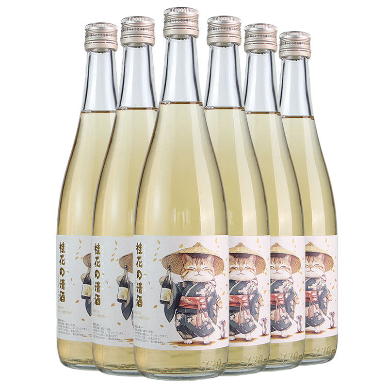日式桂花清酒纯米酿10度发酵酒