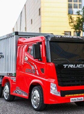 儿童四轮电动汽车大卡车头四轮可坐人遥控驾驶玩具车儿童车