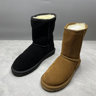 新款 36码 防滑东北保暖棉鞋 小码 加绒加厚中筒雪地靴女2025冬季