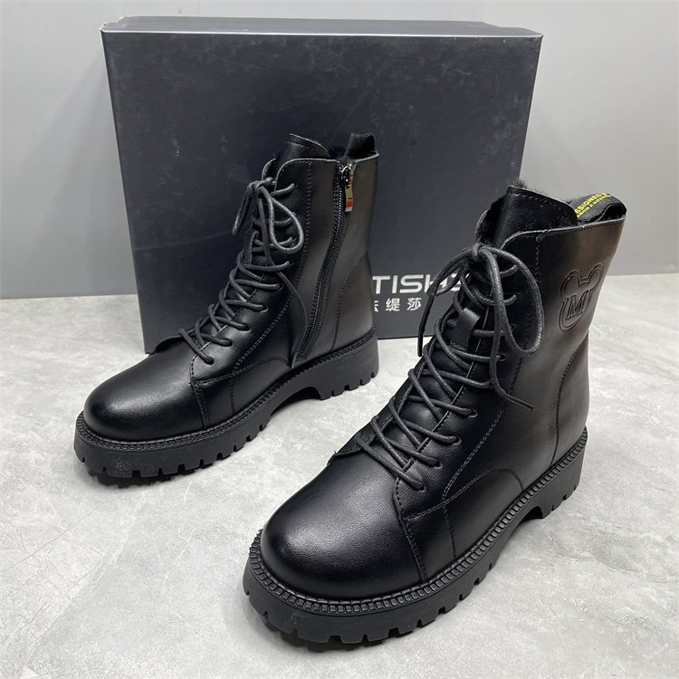 厚底马丁靴女2025年秋冬新款真皮复古时尚加绒靴子舒适英伦风35码,女鞋,马丁靴,淘宝优惠券,粉丝福利购,淘宝优惠卷