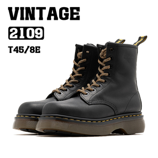 2109厚底8孔小众复古方头增高马丁靴女 古着系列新款 BOSITU VTG