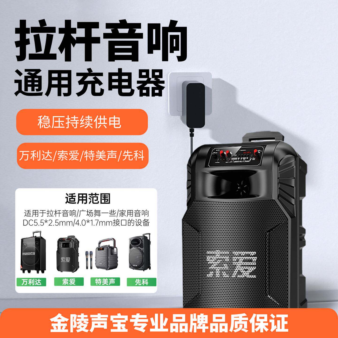 国标3C认证9V/15V拉杆音响电源图片