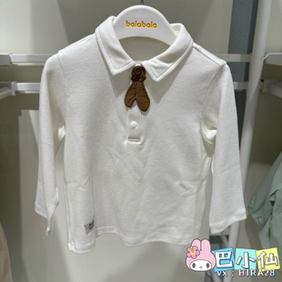 巴拉巴拉男小童长袖 201325100102 T恤宝宝上衣2025秋装 婴儿POLO衫