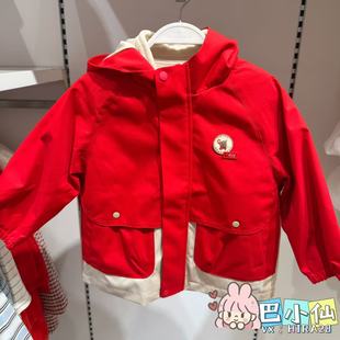 巴拉巴拉男幼童外套春季时尚印花加绒冲锋衣两件套201126105104