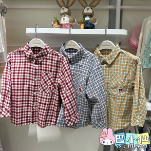 衬衫 格纹翻领长袖 201325105109 巴拉巴拉婴幼童便服秋季 清仓特价