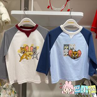 巴拉巴拉童装2026春装新款男婴幼童圆领长袖T恤201126100102宽松