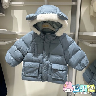 minkmui联名巴拉巴拉男童羽绒服冬装 加绒2025新外套201425107113
