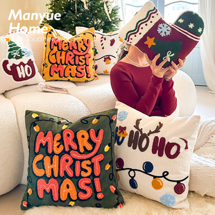 M.life 饰枕沙发抱枕靠垫腰枕靠背腰靠枕 圣诞节卧室床头靠垫装