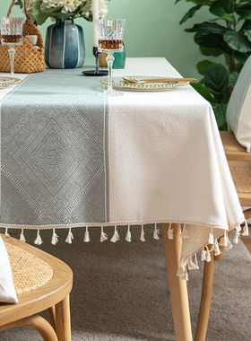 M.life  北欧现代现代家用餐桌布防水布餐厅客厅茶几防尘桌布台布