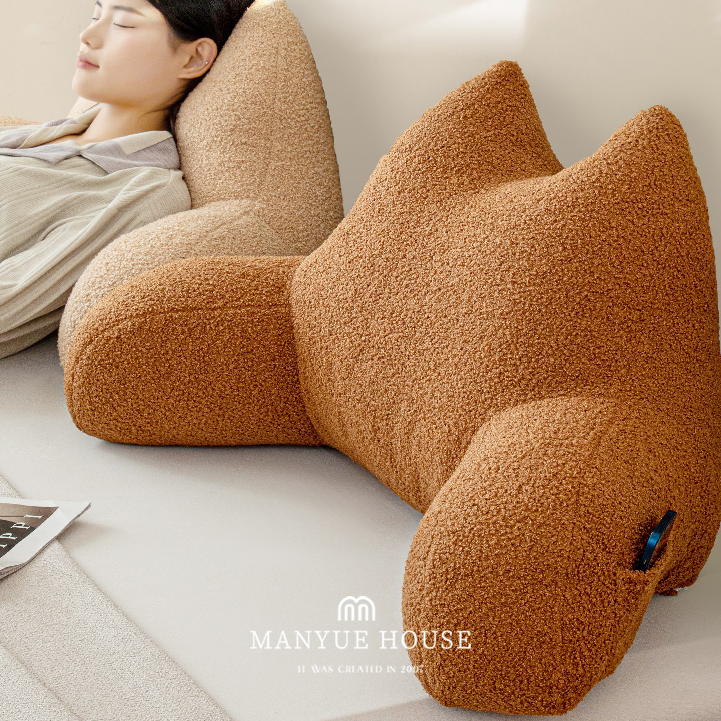 M.life  床头靠垫高端榻榻米软包飘窗护腰卧室靠背可拆洗沙发靠枕,居家布艺,腰靠垫,淘宝优惠券,粉丝福利购,淘宝优惠卷