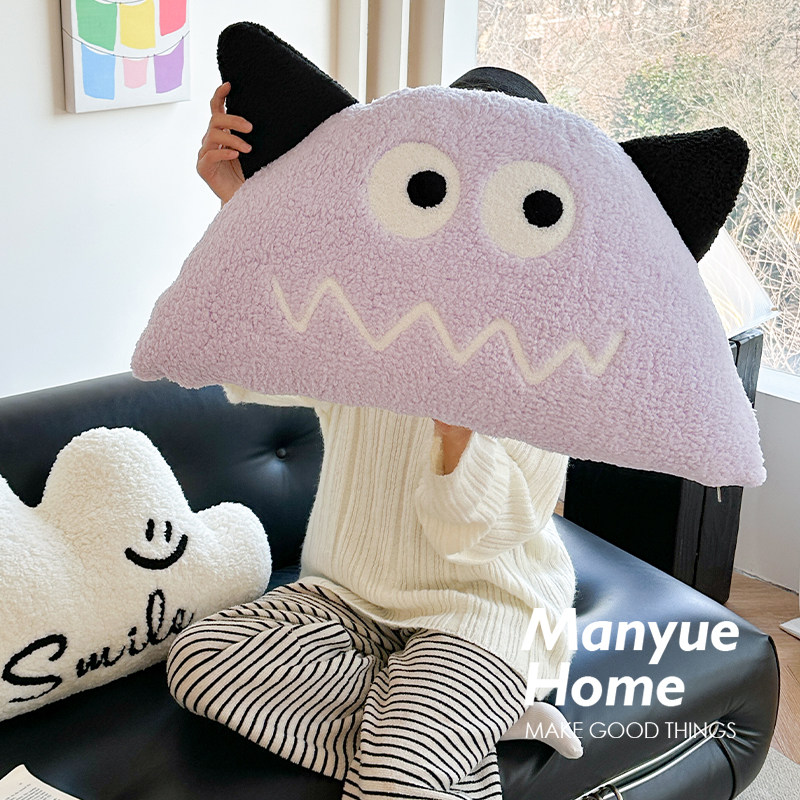 M.life ins可爱大眼羊羔绒沙发抱枕靠背儿童房软包床头靠垫长条枕,居家布艺,床头靠垫,淘宝优惠券,粉丝福利购,淘宝优惠卷