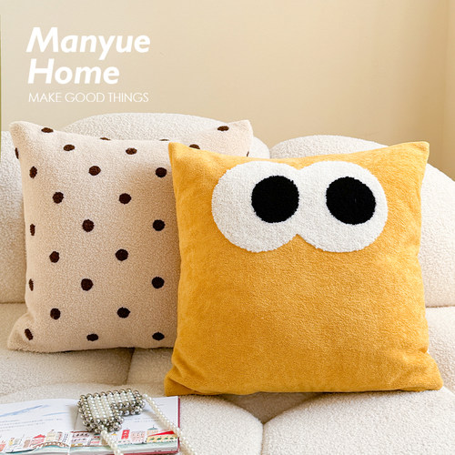 抱枕套不含芯卧室毛巾绣靠垫腰靠