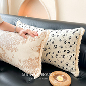 M.life 复古碎花长条枕客厅沙发抱枕靠垫长腰枕靠背靠枕腰靠 法式